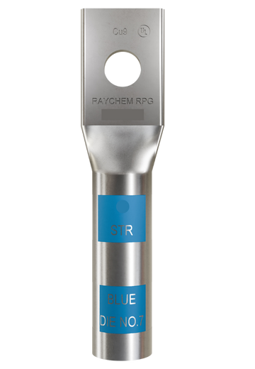 TCTL-1/0-1/2-U | Zapata cobre | Barril largo | 1 perforación | 1/0 AWG | Ojillo 1/2" | RPG Raychem