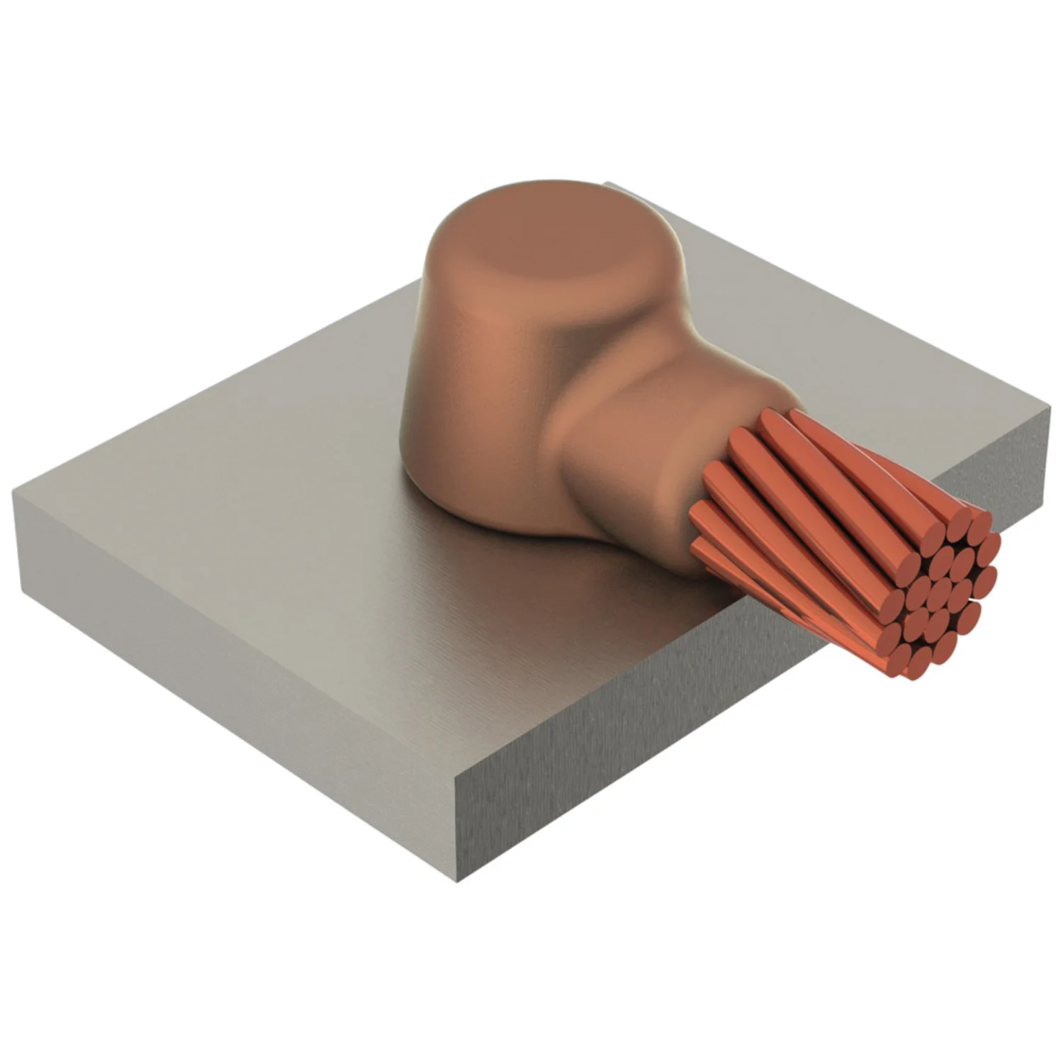 HAA1T | Molde Cable a Acero Horizontal tipo HA | Cable 2 SOL | Carga 45 | Technoweld